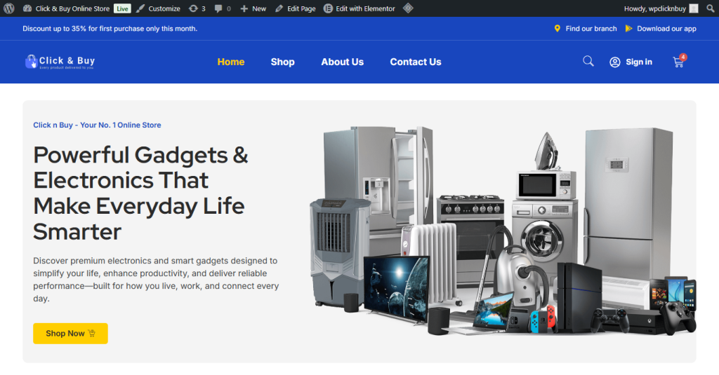 clicknbuy online store by-gbtechdigitals