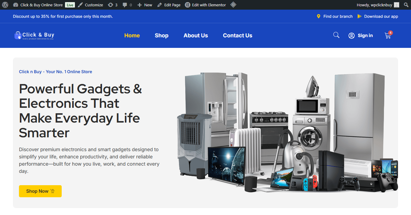 clicknbuy online store by-gbtechdigitals